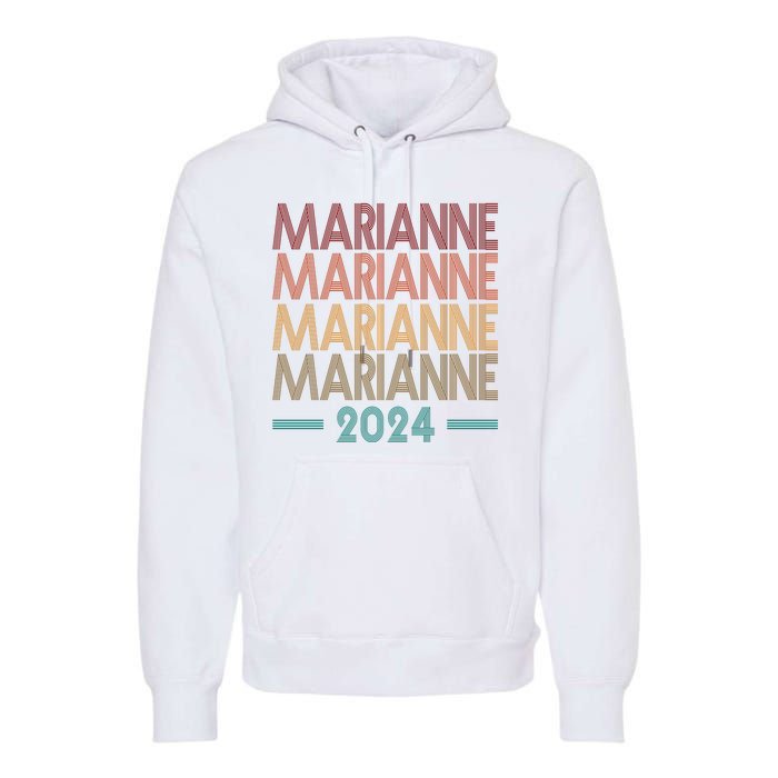 Vote Marianne Williamson Retro 2024 Premium Hoodie