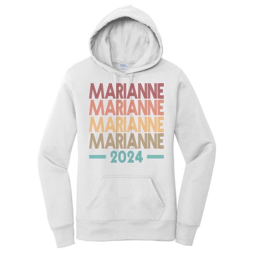 Vote Marianne Williamson Retro 2024 Women's Pullover Hoodie