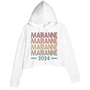 Vote Marianne Williamson Retro 2024 Crop Fleece Hoodie