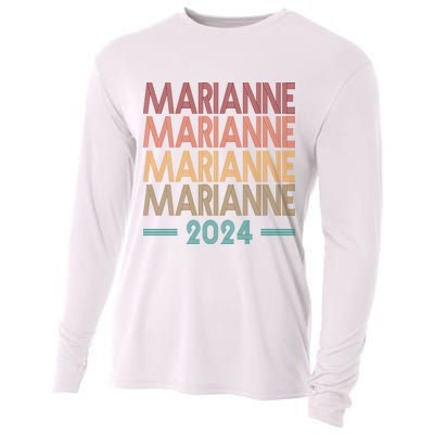 Vote Marianne Williamson Retro 2024 Cooling Performance Long Sleeve Crew
