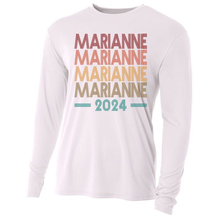 Vote Marianne Williamson Retro 2024 Cooling Performance Long Sleeve Crew