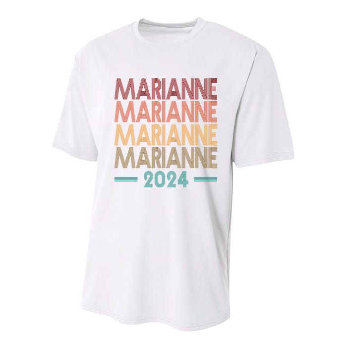 Vote Marianne Williamson Retro 2024 Youth Performance Sprint T-Shirt