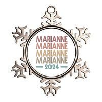 Vote Marianne Williamson Retro 2024 Metallic Star Ornament