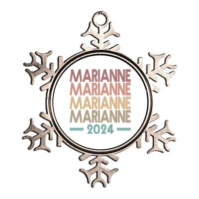 Vote Marianne Williamson Retro 2024 Metallic Star Ornament