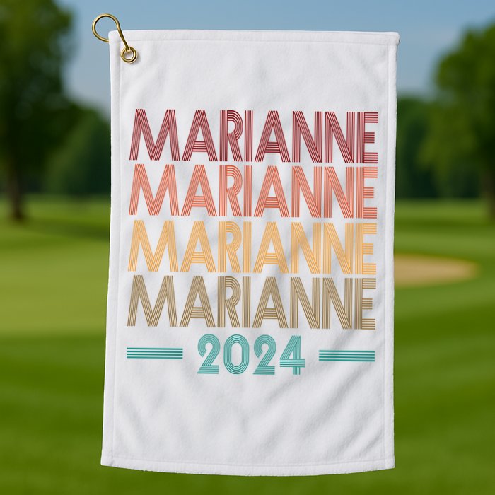 Vote Marianne Williamson Retro 2024 Golf Towel