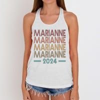 Vote Marianne Williamson Retro 2024 Women's Knotted Racerback Tank