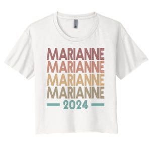 Vote Marianne Williamson Retro 2024 Women's Crop Top Tee