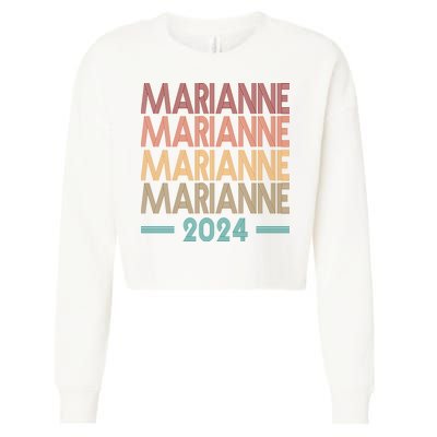 Vote Marianne Williamson Retro 2024 Cropped Pullover Crew
