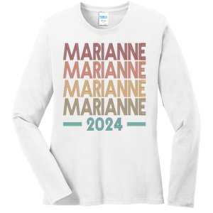 Vote Marianne Williamson Retro 2024 Ladies Long Sleeve Shirt