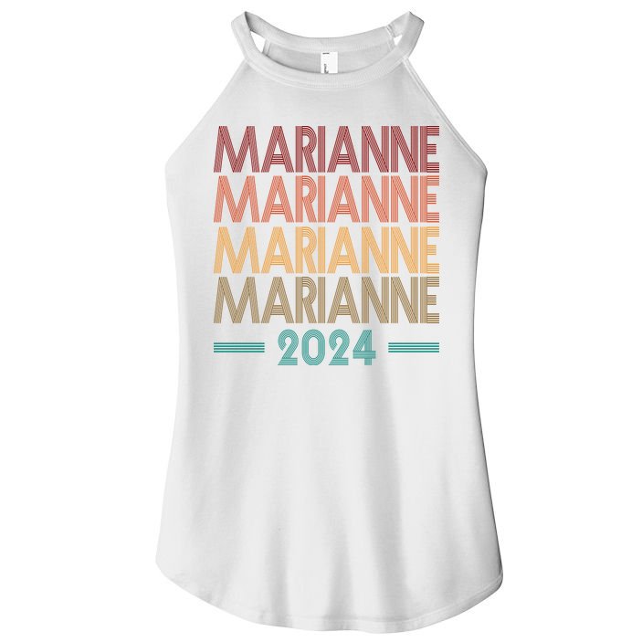 Vote Marianne Williamson Retro 2024 Women's Perfect Tri Rocker Tank