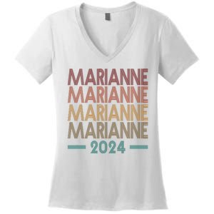 Vote Marianne Williamson Retro 2024 Women's V-Neck T-Shirt