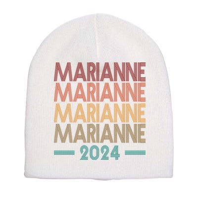 Vote Marianne Williamson Retro 2024 Short Acrylic Beanie