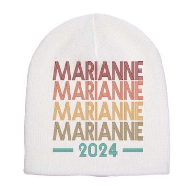 Vote Marianne Williamson Retro 2024 Short Acrylic Beanie