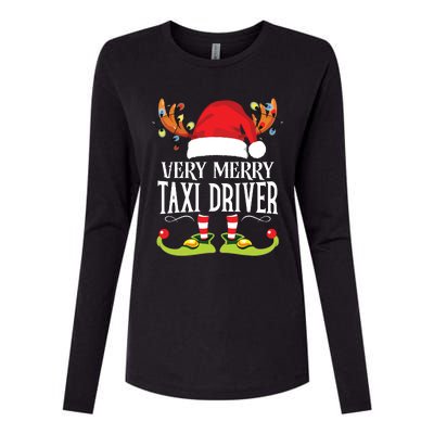 Very Merry Xmas Taxi Driver Matching Christmas Womens Cotton Relaxed Long Sleeve T-Shirt