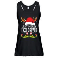 Very Merry Xmas Taxi Driver Matching Christmas Ladies Essential Flowy Tank