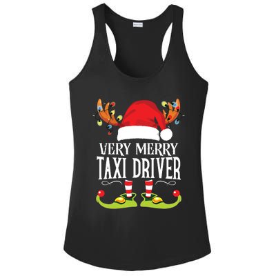 Very Merry Xmas Taxi Driver Matching Christmas Ladies PosiCharge Competitor Racerback Tank