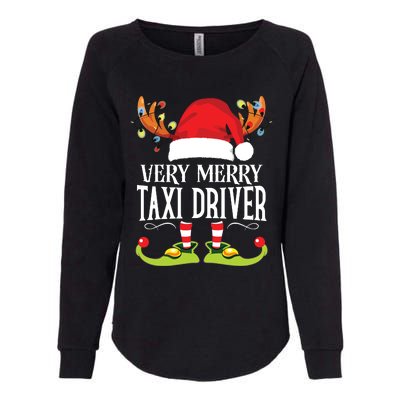 Very Merry Xmas Taxi Driver Matching Christmas Womens California Wash Sweatshirt