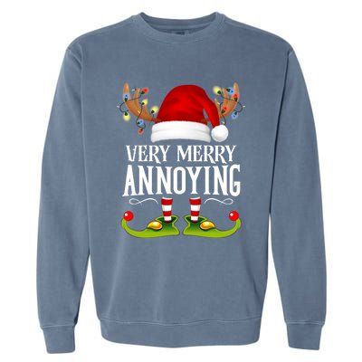 Very Merry Xmas Annoying Matching Christmas Gift Garment-Dyed Sweatshirt