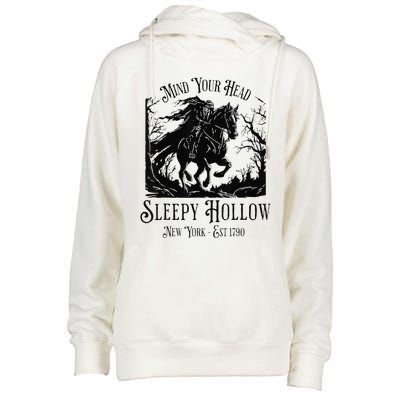 Vintage Mind Your Head Sleepy Hollow Headless Horseman Gift Womens Funnel Neck Pullover Hood