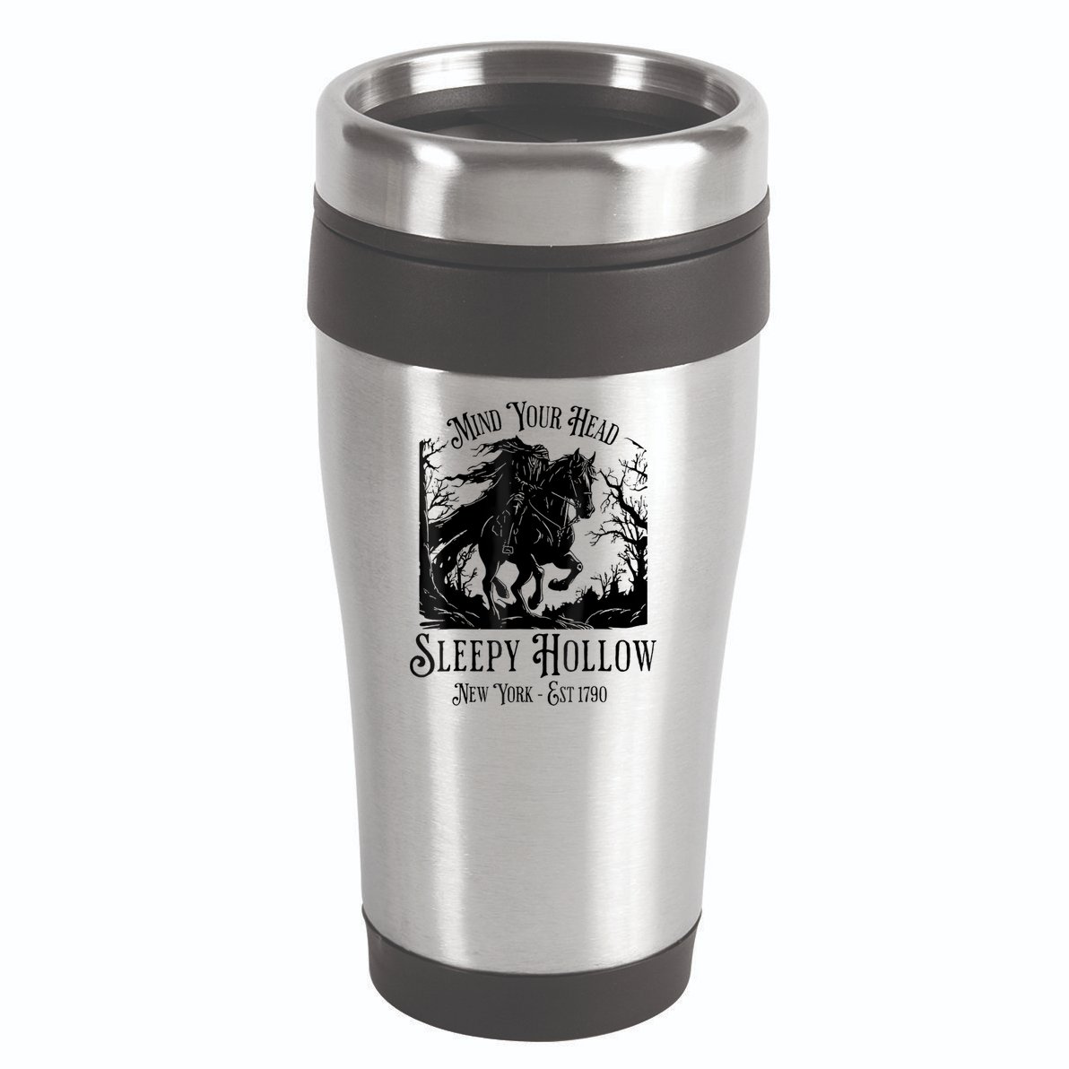 Vintage Mind Your Head Sleepy Hollow Headless Horseman 16oz Travel Tumbler