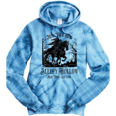 Vintage Mind Your Head Sleepy Hollow Headless Horseman Tie Dye Hoodie