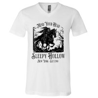 Vintage Mind Your Head Sleepy Hollow Headless Horseman V-Neck T-Shirt