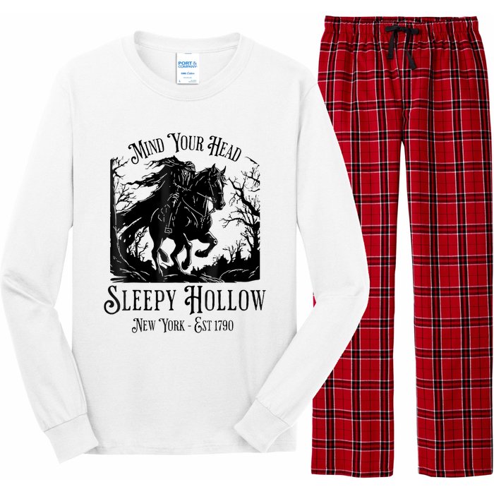 Vintage Mind Your Head Sleepy Hollow Headless Horseman Long Sleeve Pajama Set