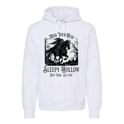 Vintage Mind Your Head Sleepy Hollow Headless Horseman Premium Hoodie