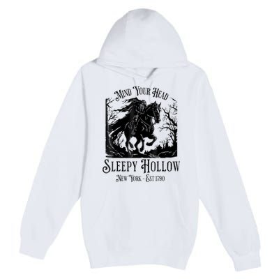 Vintage Mind Your Head Sleepy Hollow Headless Horseman Premium Pullover Hoodie