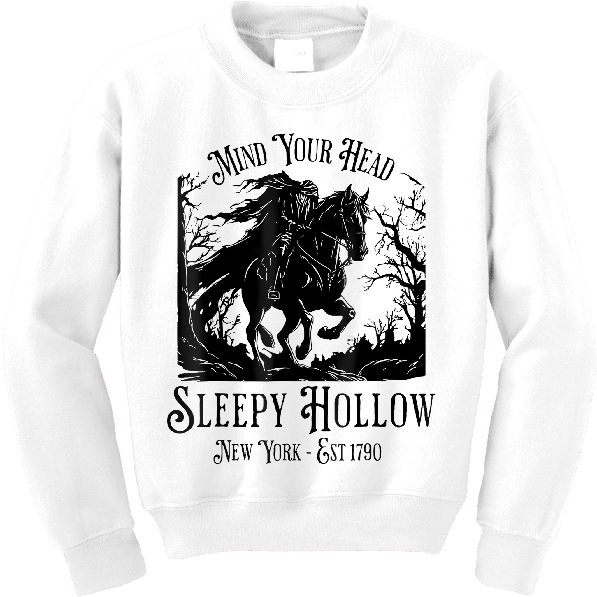 Vintage Mind Your Head Sleepy Hollow Headless Horseman Kids Sweatshirt