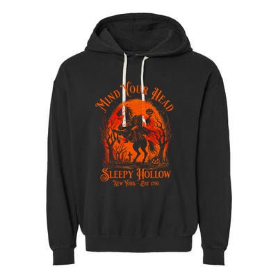 Vintage Mind Your Head Sleepy Hollow Headless Horseman Garment-Dyed Fleece Hoodie
