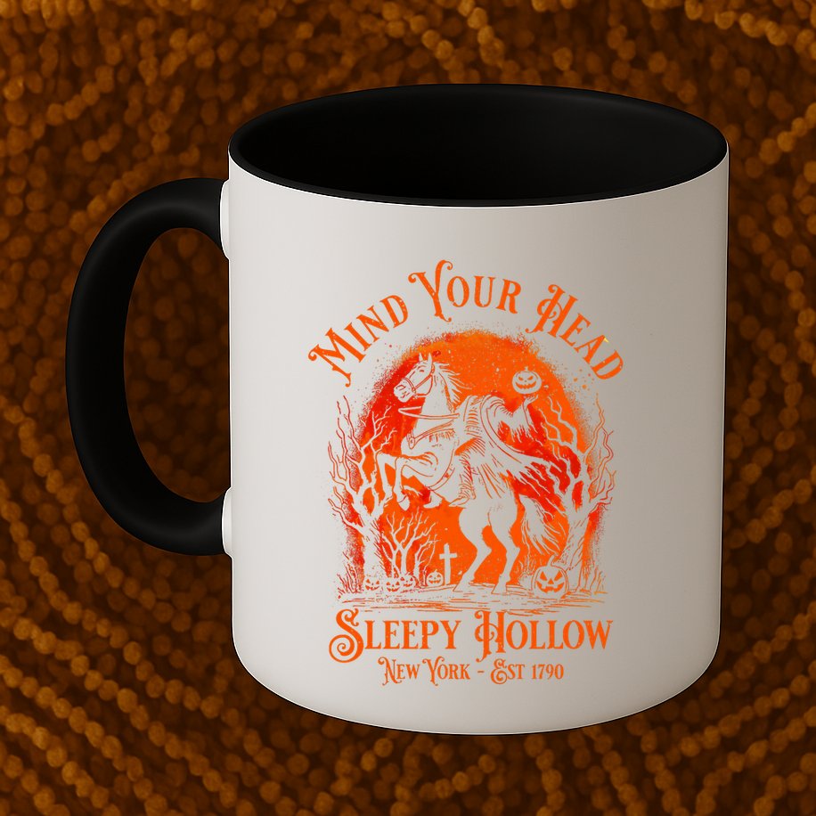 Vintage Mind Your Head Sleepy Hollow Headless Horseman Mug