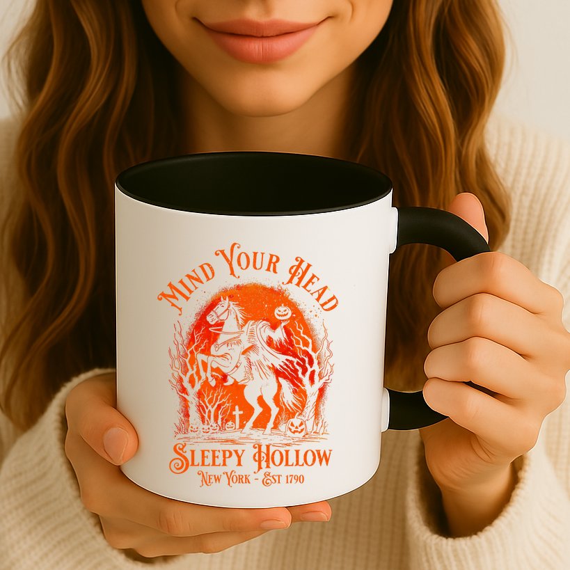 Vintage Mind Your Head Sleepy Hollow Headless Horseman Mug