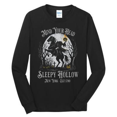 Vintage Mind Your Head Sleepy Hollow Headless Horseman Tall Long Sleeve T-Shirt