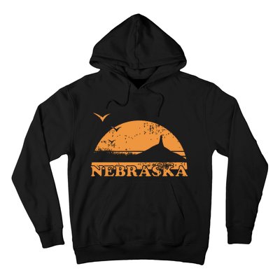 Vintage Nebraska 70s 80s Sunrise Ne Distressed Hoodie