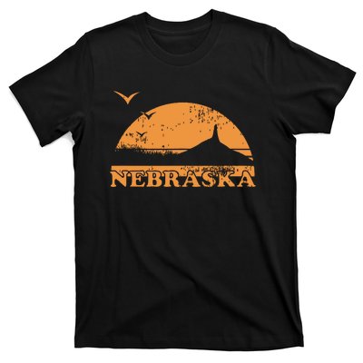 Vintage Nebraska 70s 80s Sunrise Ne Distressed T-Shirt