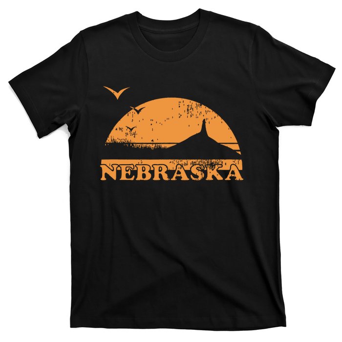 Vintage Nebraska 70s 80s Sunrise Ne Distressed T-Shirt