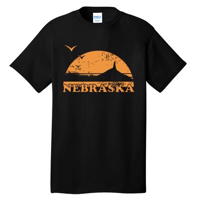 Vintage Nebraska 70s 80s Sunrise Ne Distressed Tall T-Shirt