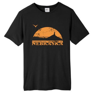 Vintage Nebraska 70s 80s Sunrise Ne Distressed Tall Fusion ChromaSoft Performance T-Shirt