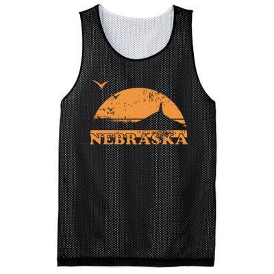 Vintage Nebraska 70s 80s Sunrise Ne Distressed Mesh Reversible Basketball Jersey Tank