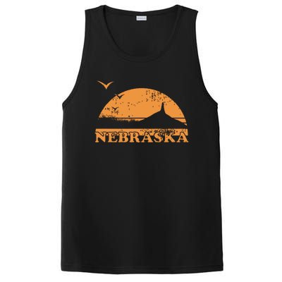 Vintage Nebraska 70s 80s Sunrise Ne Distressed PosiCharge Competitor Tank