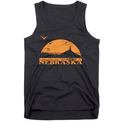 Vintage Nebraska 70s 80s Sunrise Ne Distressed Tank Top