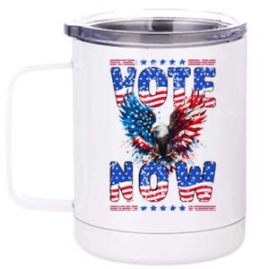 Vote Now American Democratic Elections Design Great Gift 12 oz Stainless Steel Tumbler Cup