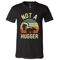 Vintage Not A Hugger V-Neck T-Shirt