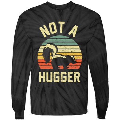 Vintage Not A Hugger Tie-Dye Long Sleeve Shirt