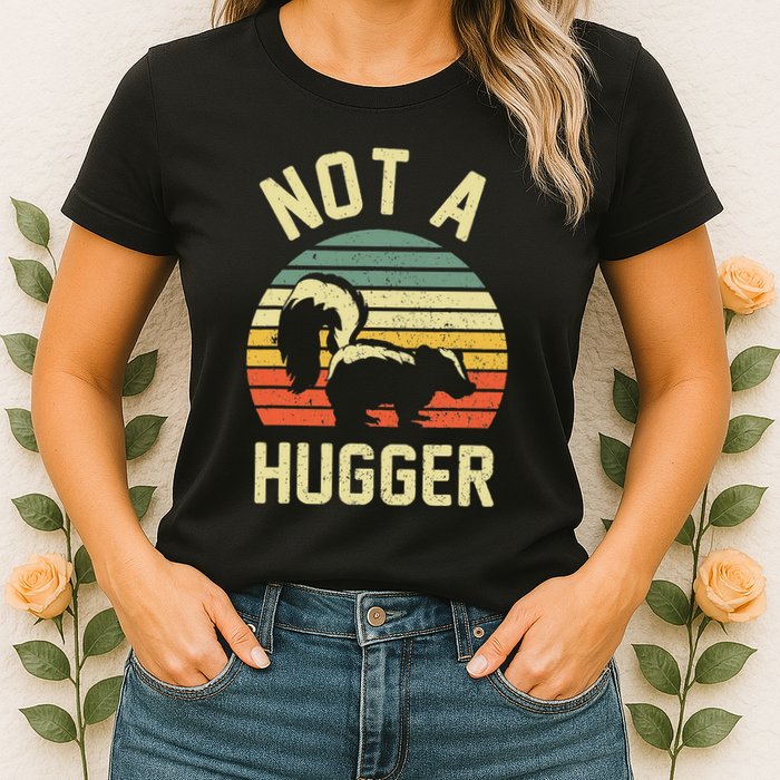 Vintage Not A Hugger Womens T-Shirt