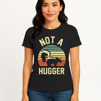 Vintage Not A Hugger Womens T-Shirt