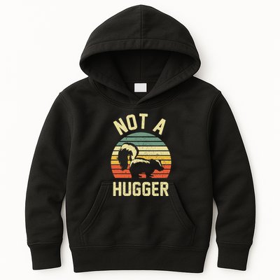 Vintage Not A Hugger Kids Hoodie