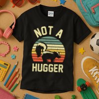 Vintage Not A Hugger Kids T-Shirt