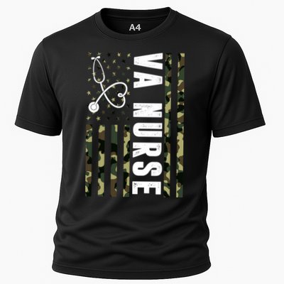 VA Nurse Army USA Flag Performance Shirt